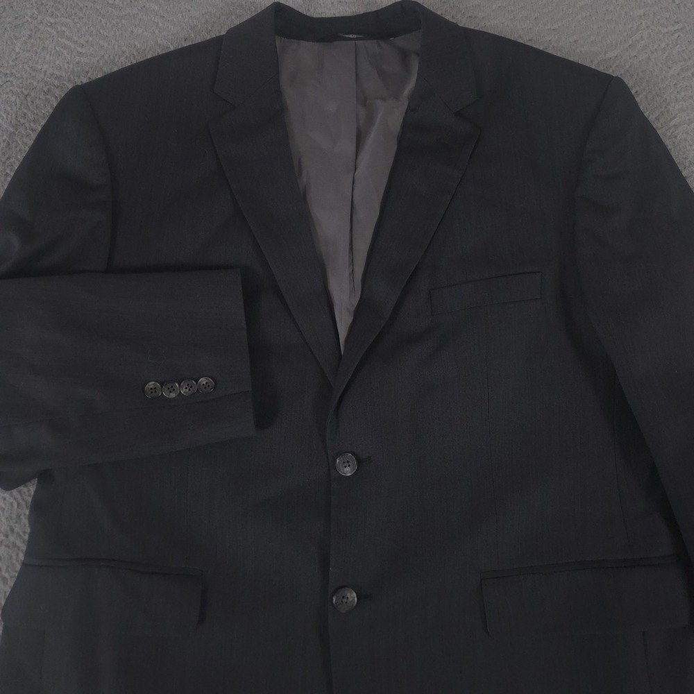 Jos‎ A Bank Blazer Mens 44 Short Gray Traveler 100% Wool Tailored Fit Sport Coat